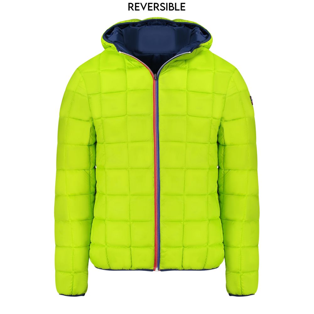 Blue Polyamide Men Jacket