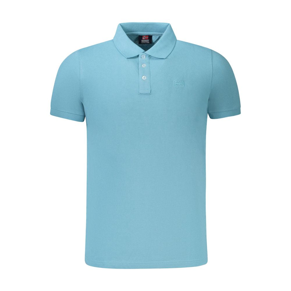 Blue Cotton Polo Shirt