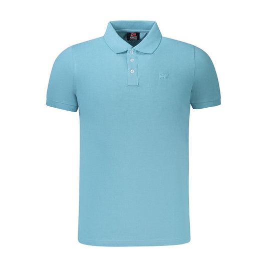 Blue Cotton Polo Shirt