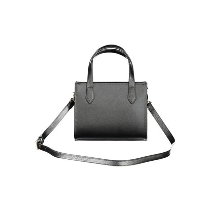 Black Polyethylene Women Handbag