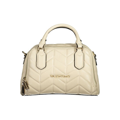 Beige Polyethylene Women Handbag