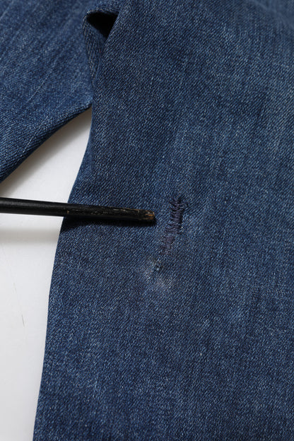 Blue Low Waist Cotton Skinny Denim Jeans