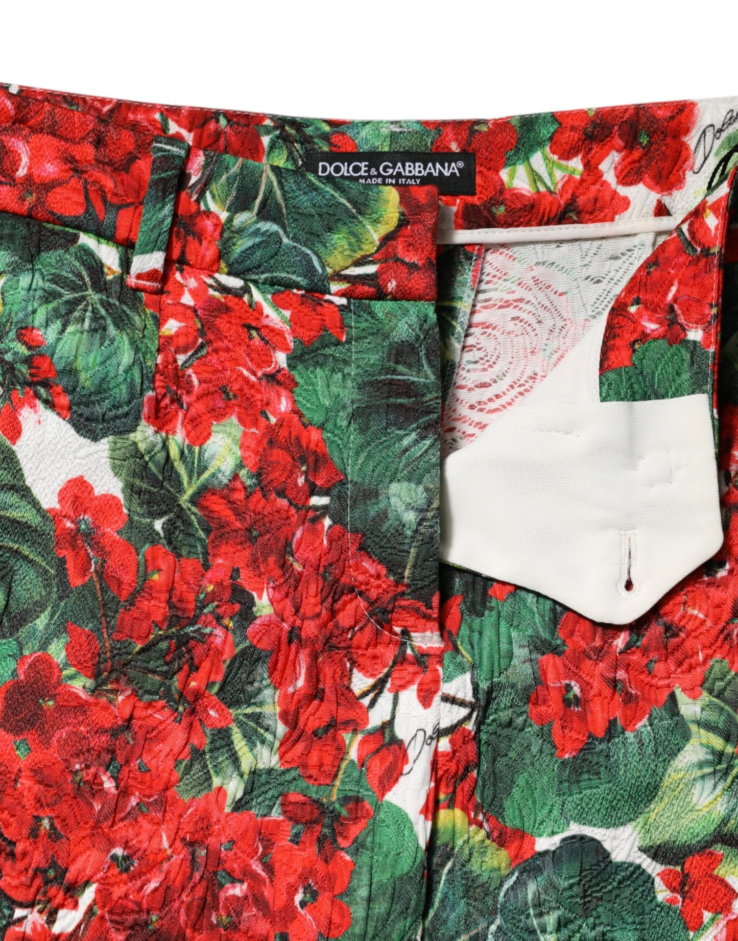Multicolor Floral Print Cropped Pants