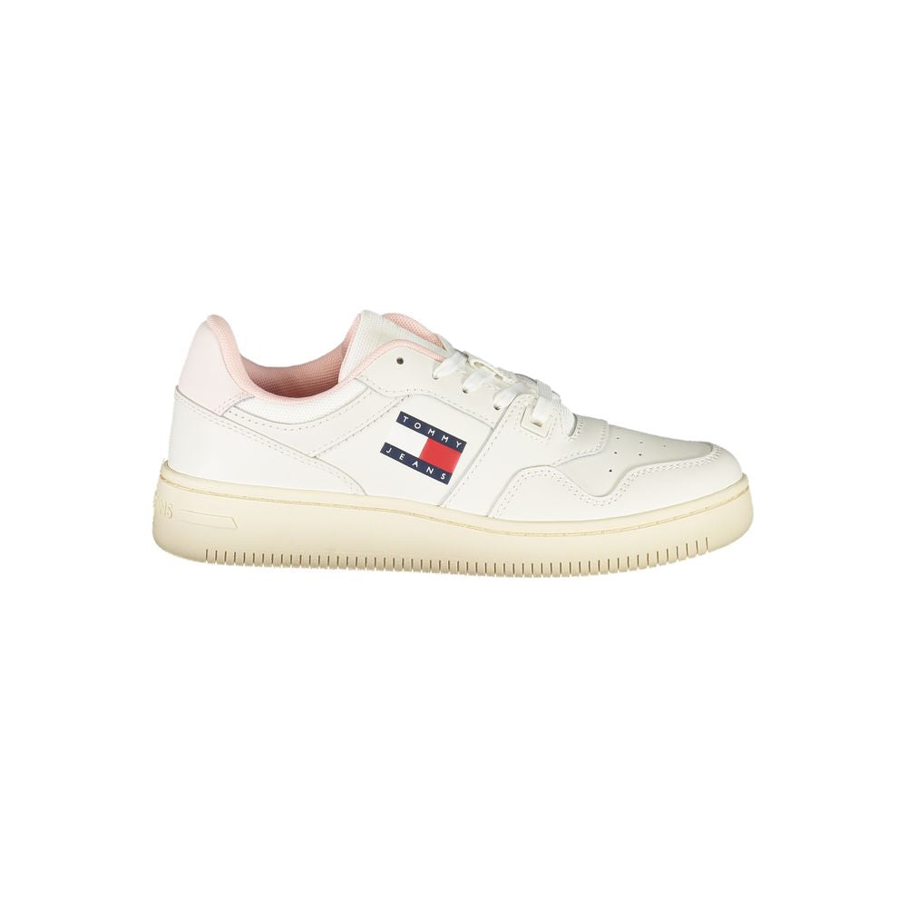 White Polyester Sneaker