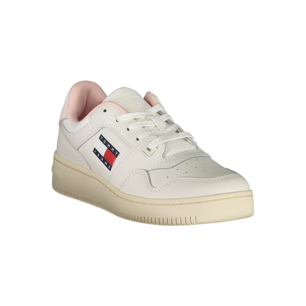 White Polyester Sneaker