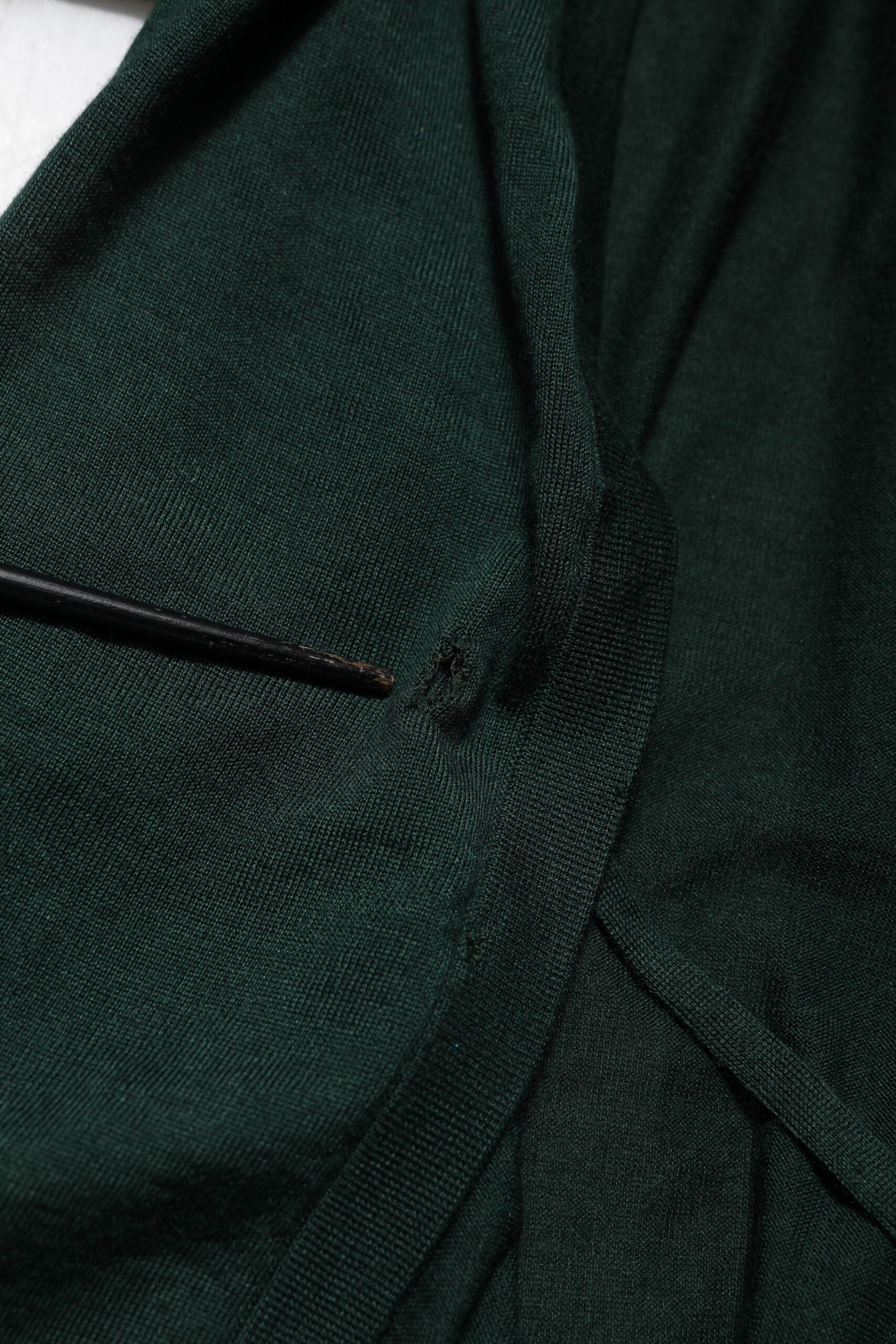 Dark Green Cashmere Silk Cardigan Sweater