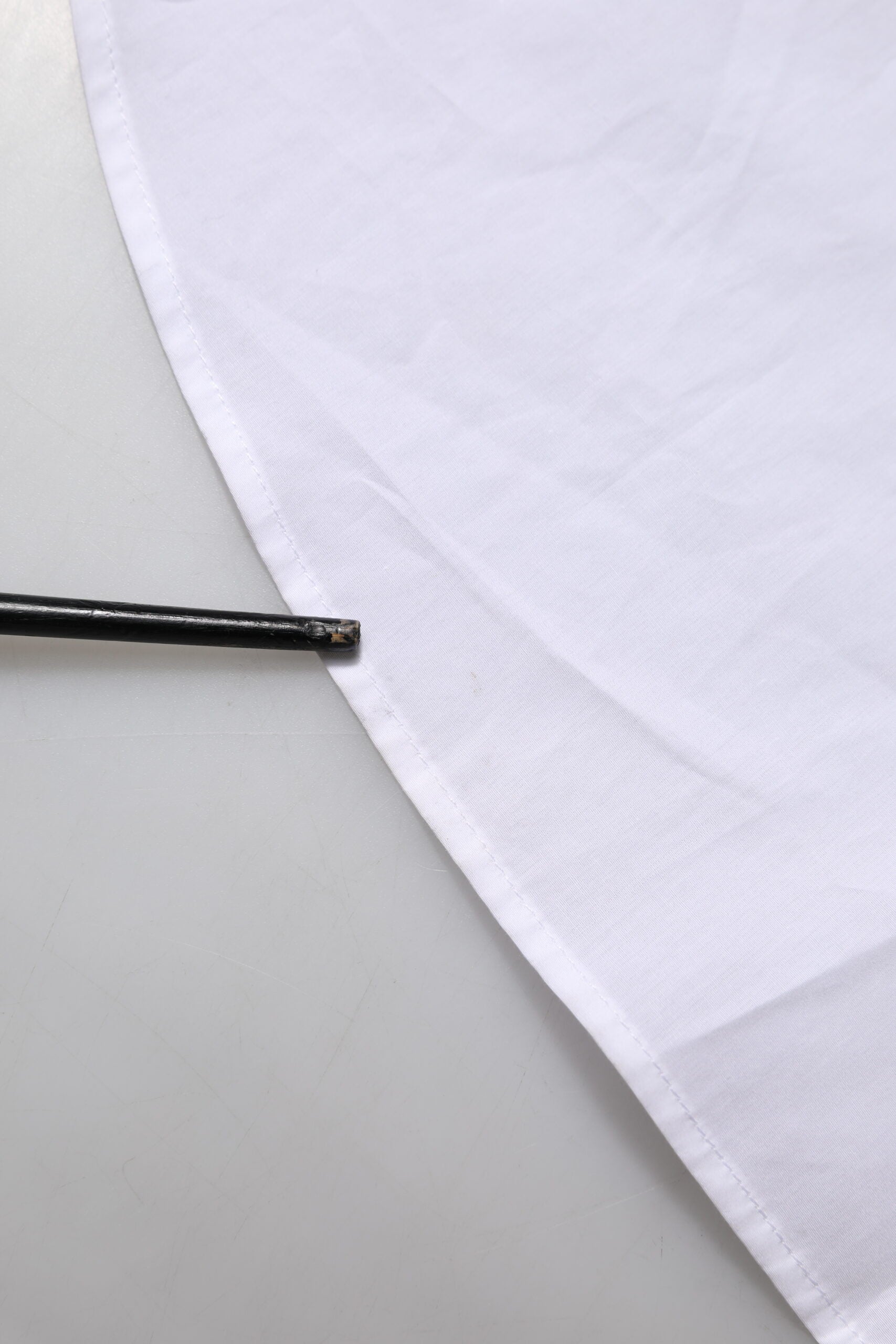 White Cotton Collared Shirt Long Sleeve Top