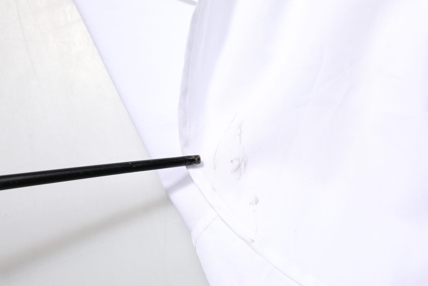 White Cotton Collared Shirt Long Sleeve Top