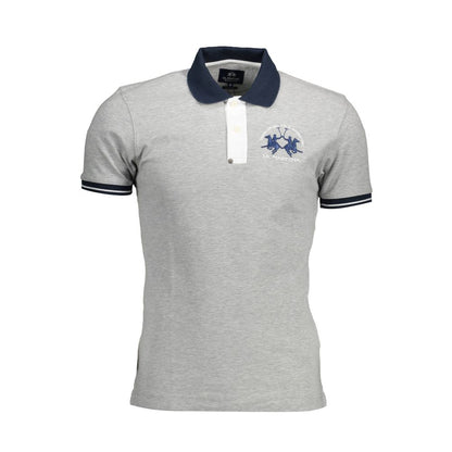 Gray Cotton Polo Shirt