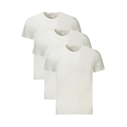 White Cotton Men T-Shirt