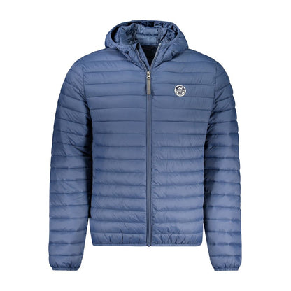 Blue Polyamide Men Jacket