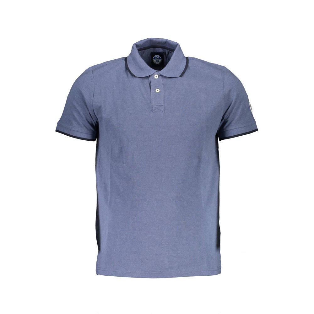 Blue Cotton Polo Shirt