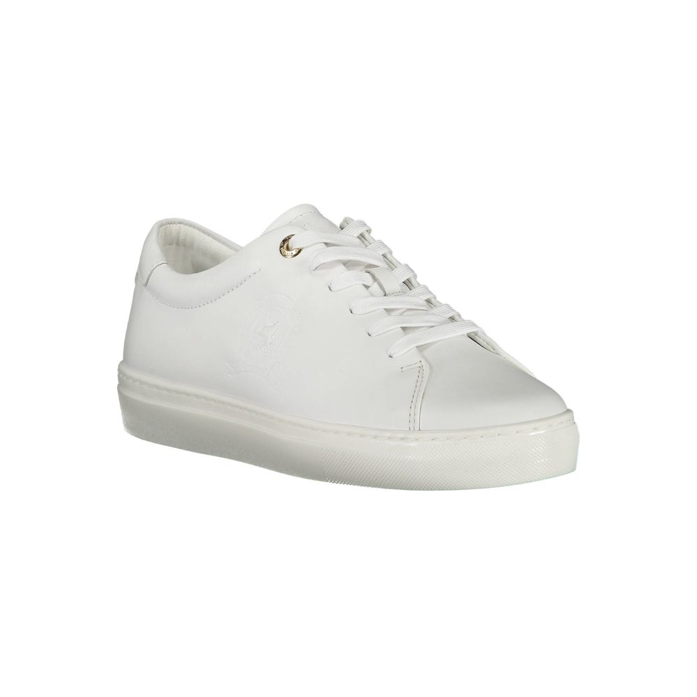 White Polyester Sneaker