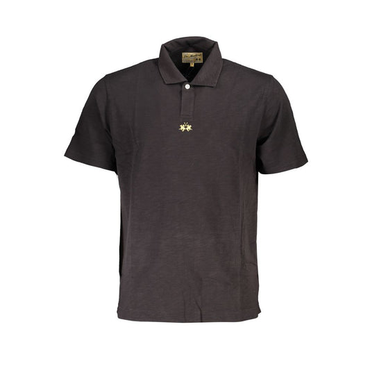 Black Cotton Polo Shirt