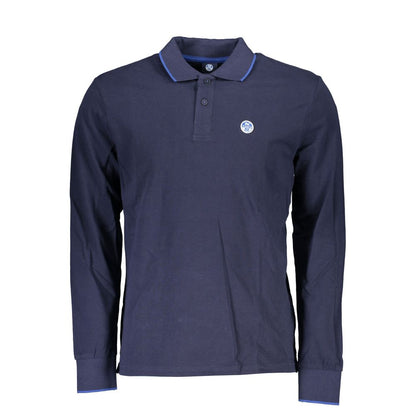 Blue Cotton Polo Shirt