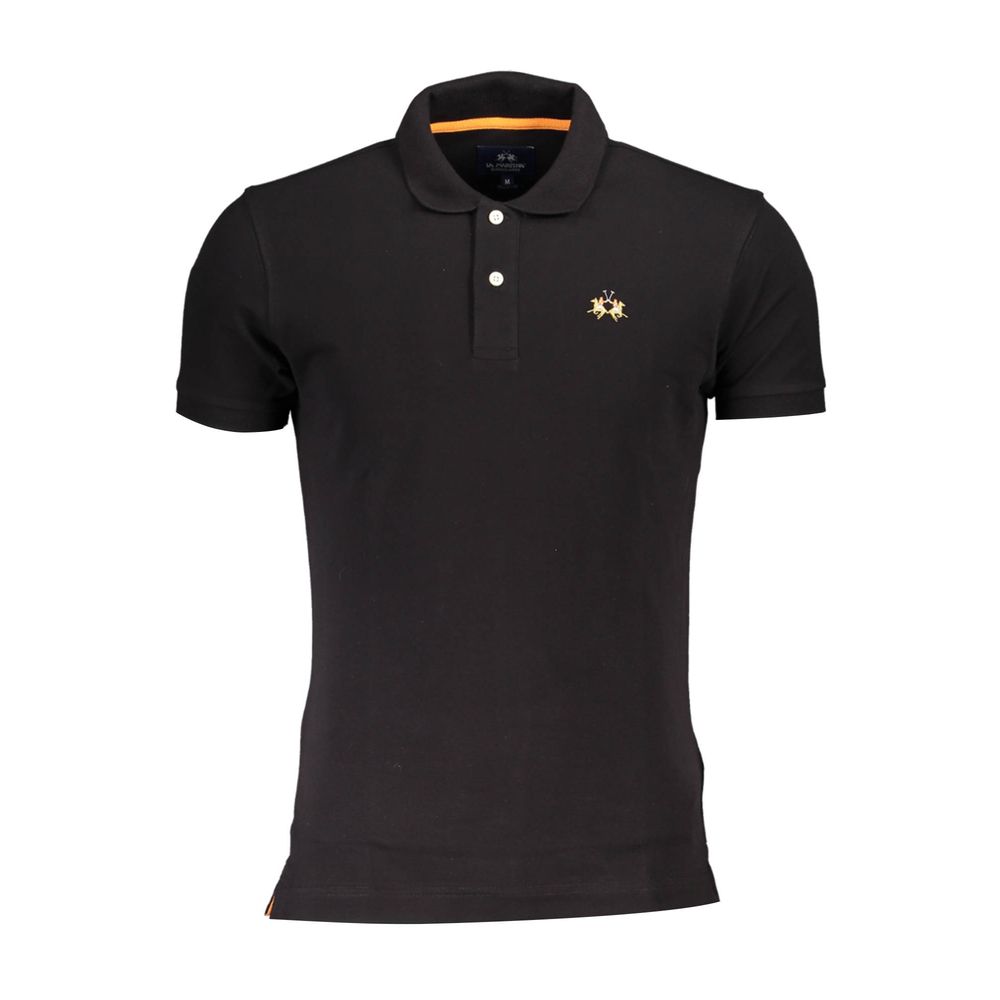 Black Cotton Polo Shirt
