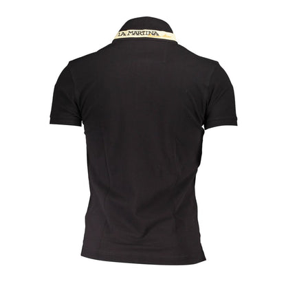 Black Cotton Polo Shirt