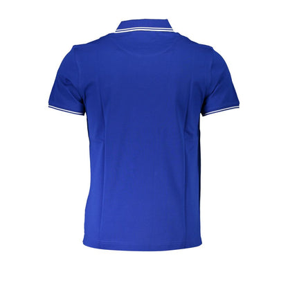 Blue Cotton Polo Shirt