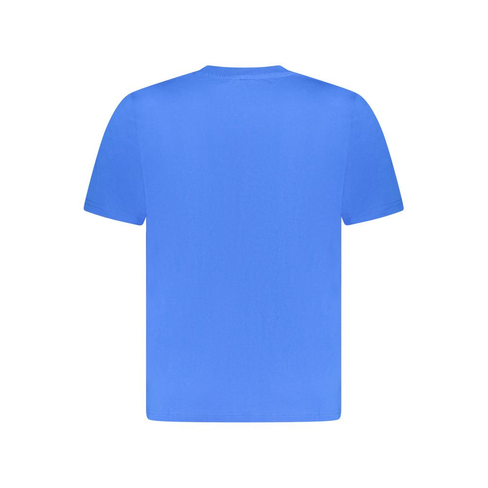 Blue Cotton Men T-Shirt
