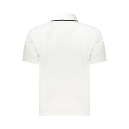 White Cotton Men Polo Shirt
