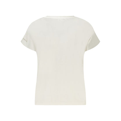 White Cotton Women T-Shirt