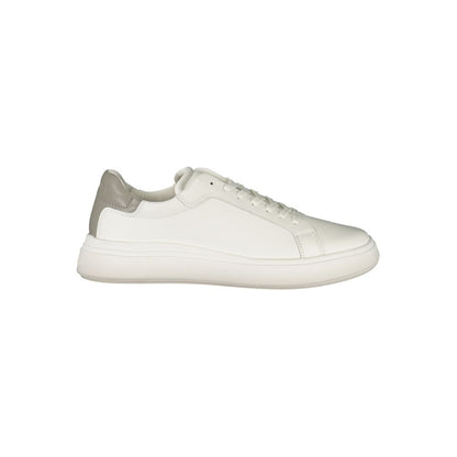 White Polyurethane Men Sneaker