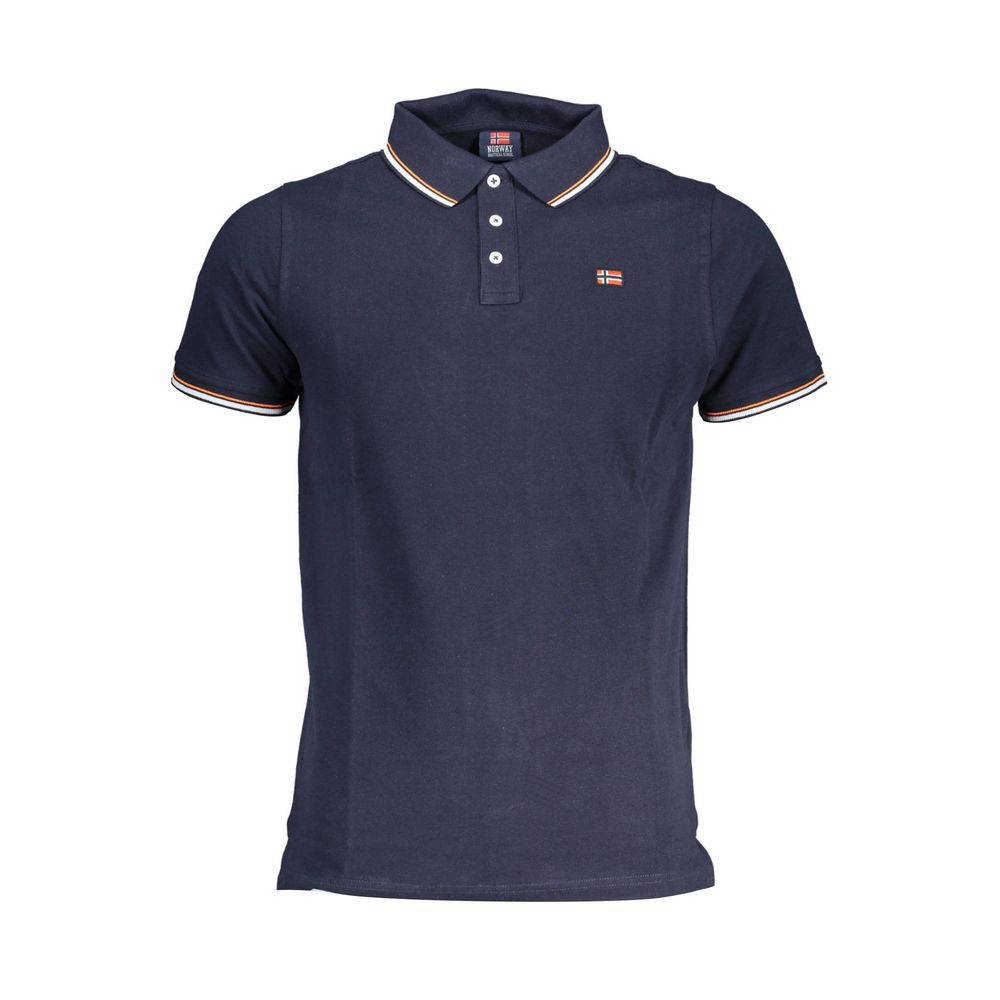 Blue Cotton Polo Shirt