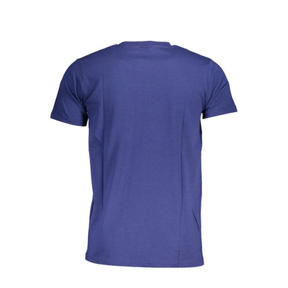 Blue Cotton Men T-Shirt