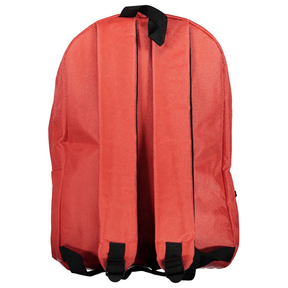 Red Polyester Men Backpack