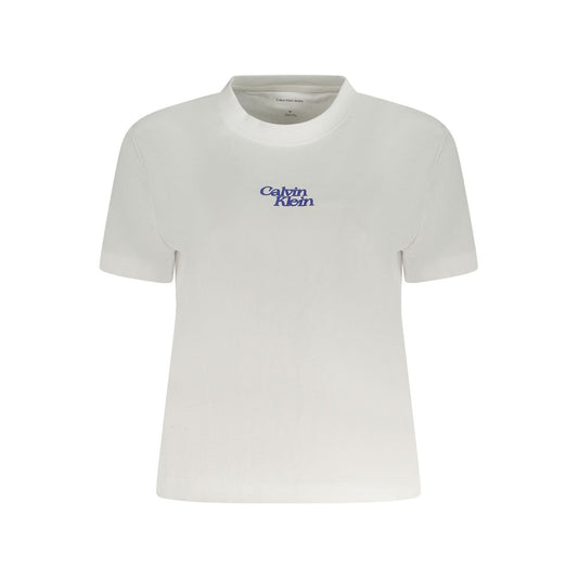White Cotton Women T-Shirt