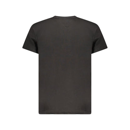 Black Cotton Men T-Shirt