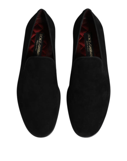 Black Suede Slip On Loafers Formal Shoes
