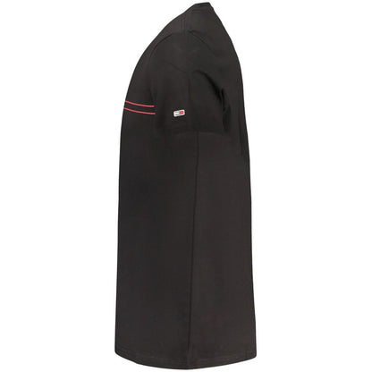 Black Cotton Men T-Shirt