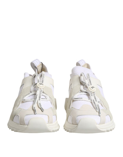 White Mesh Sorrento Trekking Sneakers Shoes