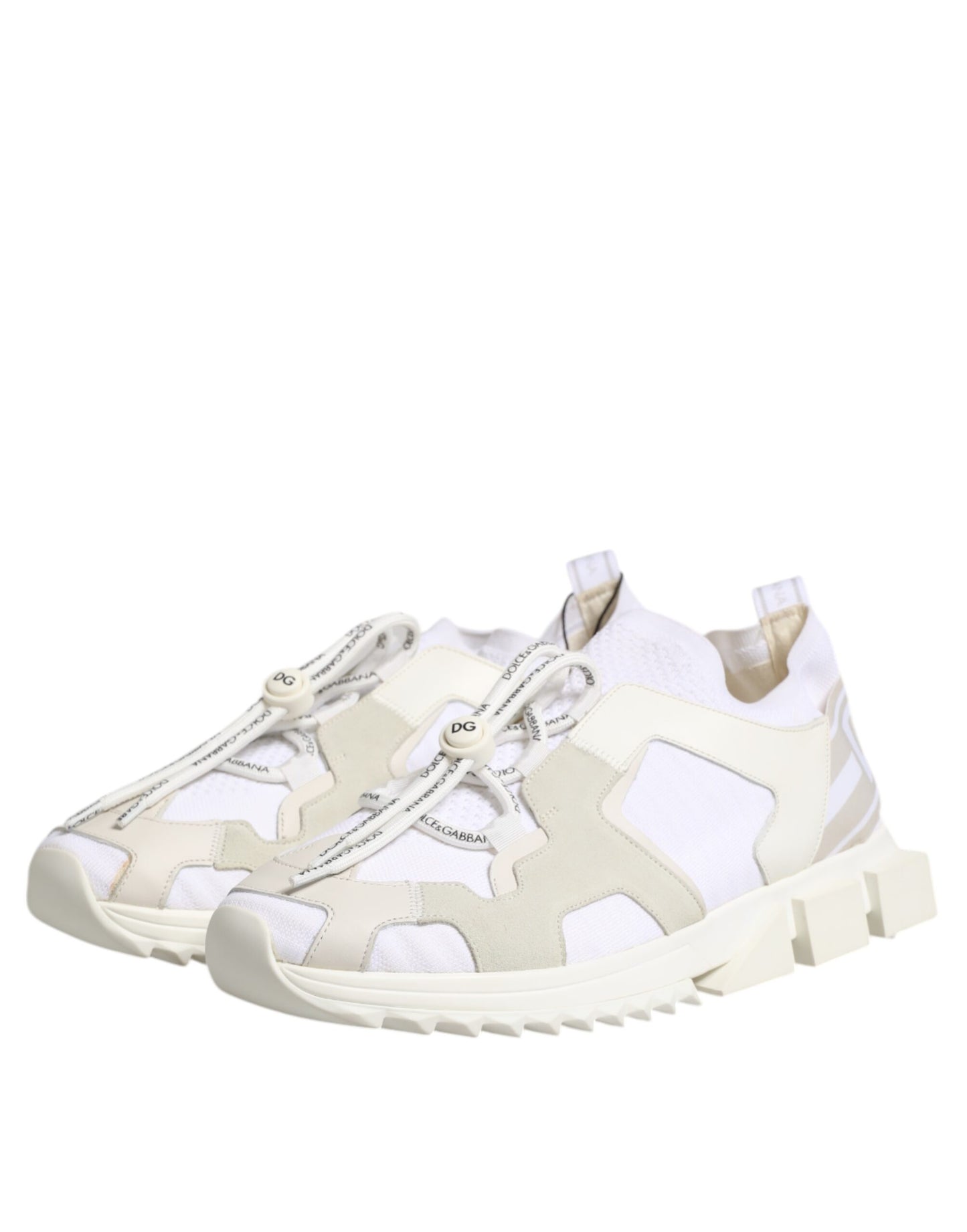 White Mesh Sorrento Trekking Sneakers Shoes