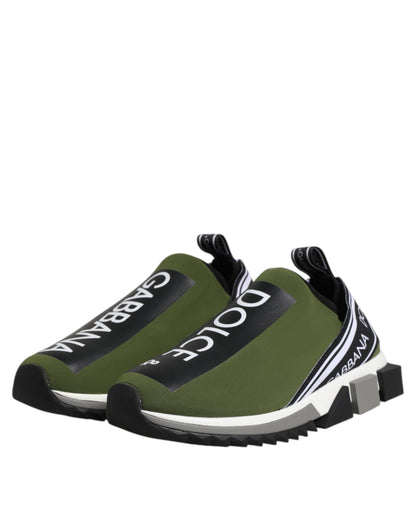 Green Black Slip On Sorrento Sneakers Shoes