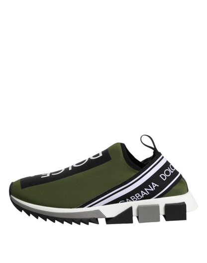 Green Black Slip On Sorrento Sneakers Shoes