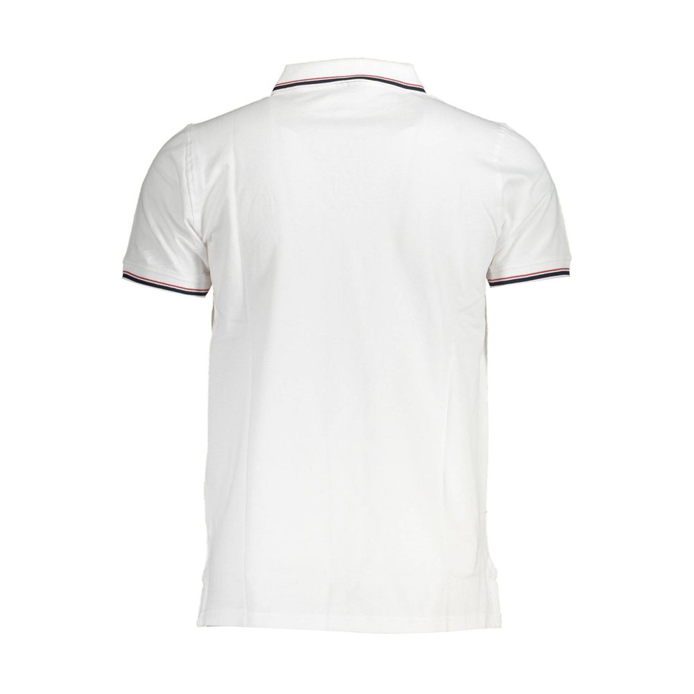 White Cotton Men Polo Shirt