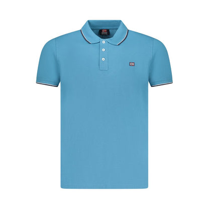 Blue Cotton Polo Shirt
