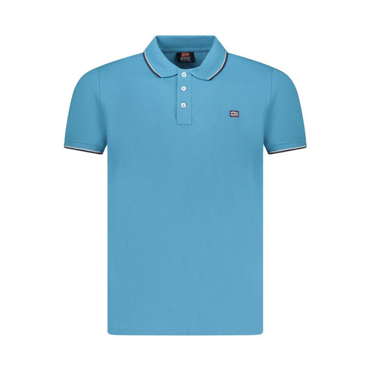 Blue Cotton Polo Shirt