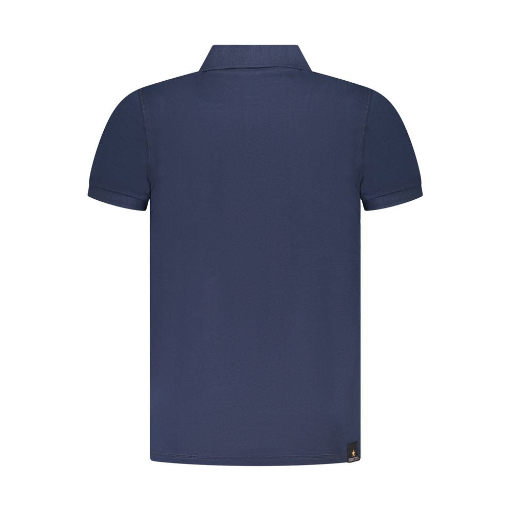 Blue Cotton Polo Shirt