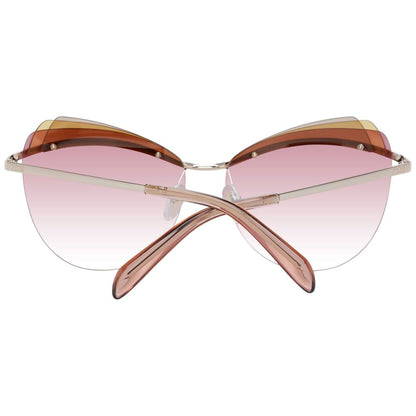 Gold Metal & Plastic Sunglasses