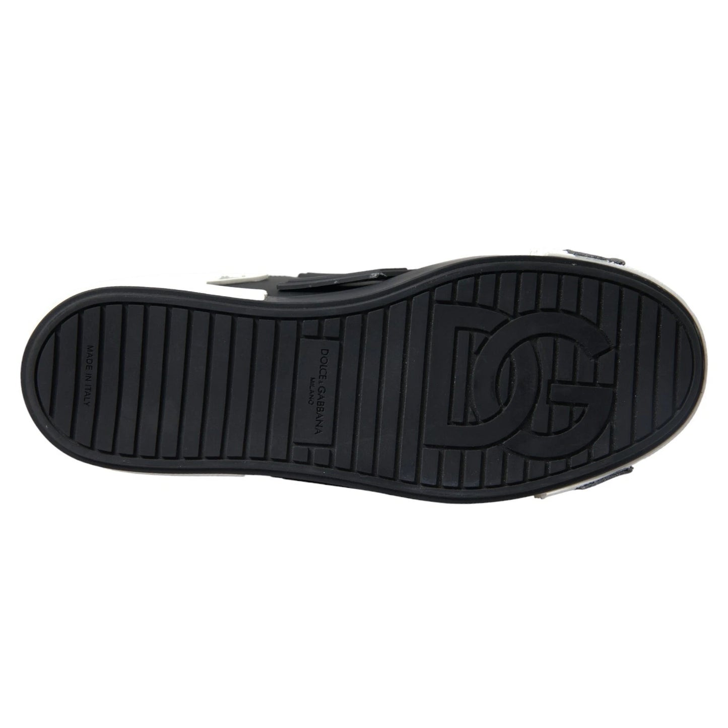 Black Leather Low Top Sneakers Portofino Shoes