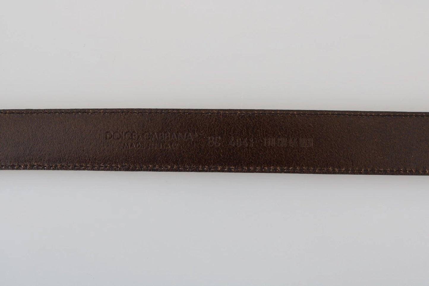 Blue Perforated Leather Gray Buckle Belt