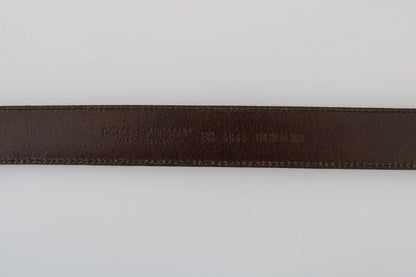 Blue Perforated Leather Gray Buckle Belt