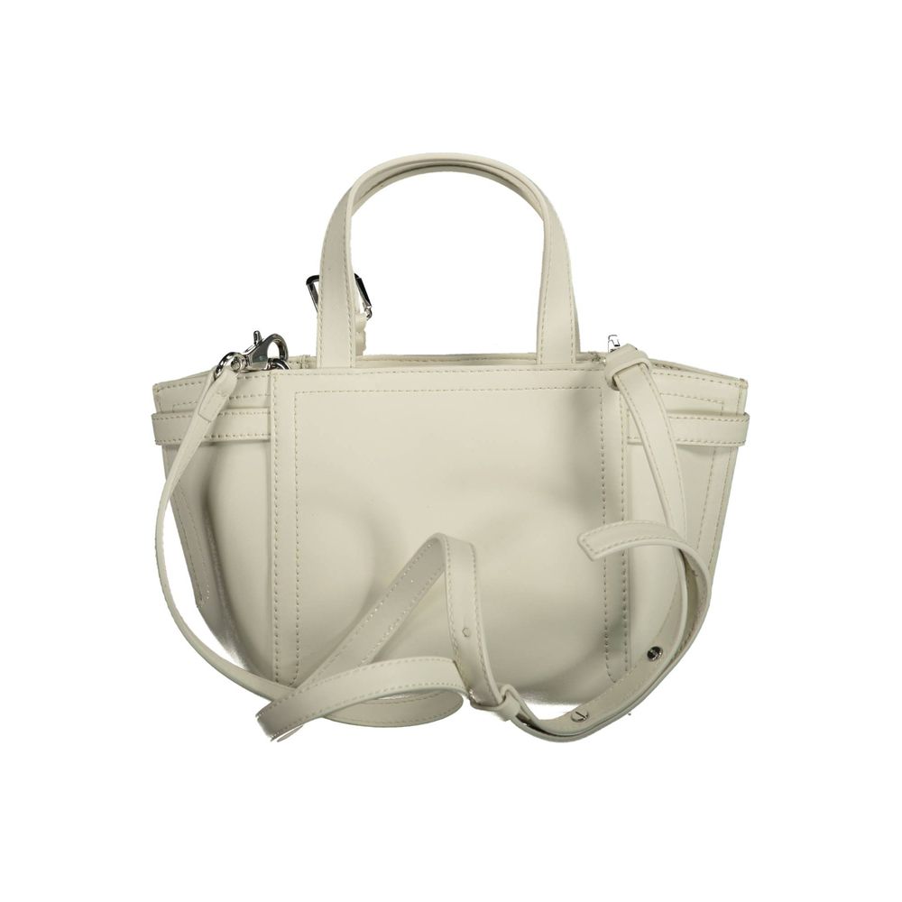 Bianco Polyester Women Handbag
