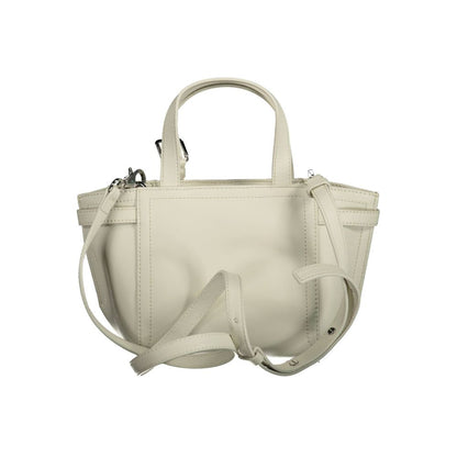 Bianco Polyester Women Handbag