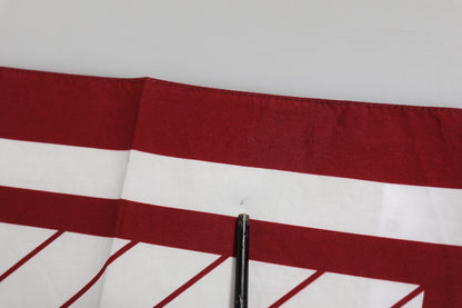 White Red DG Logo Square Men Foulard Scarf