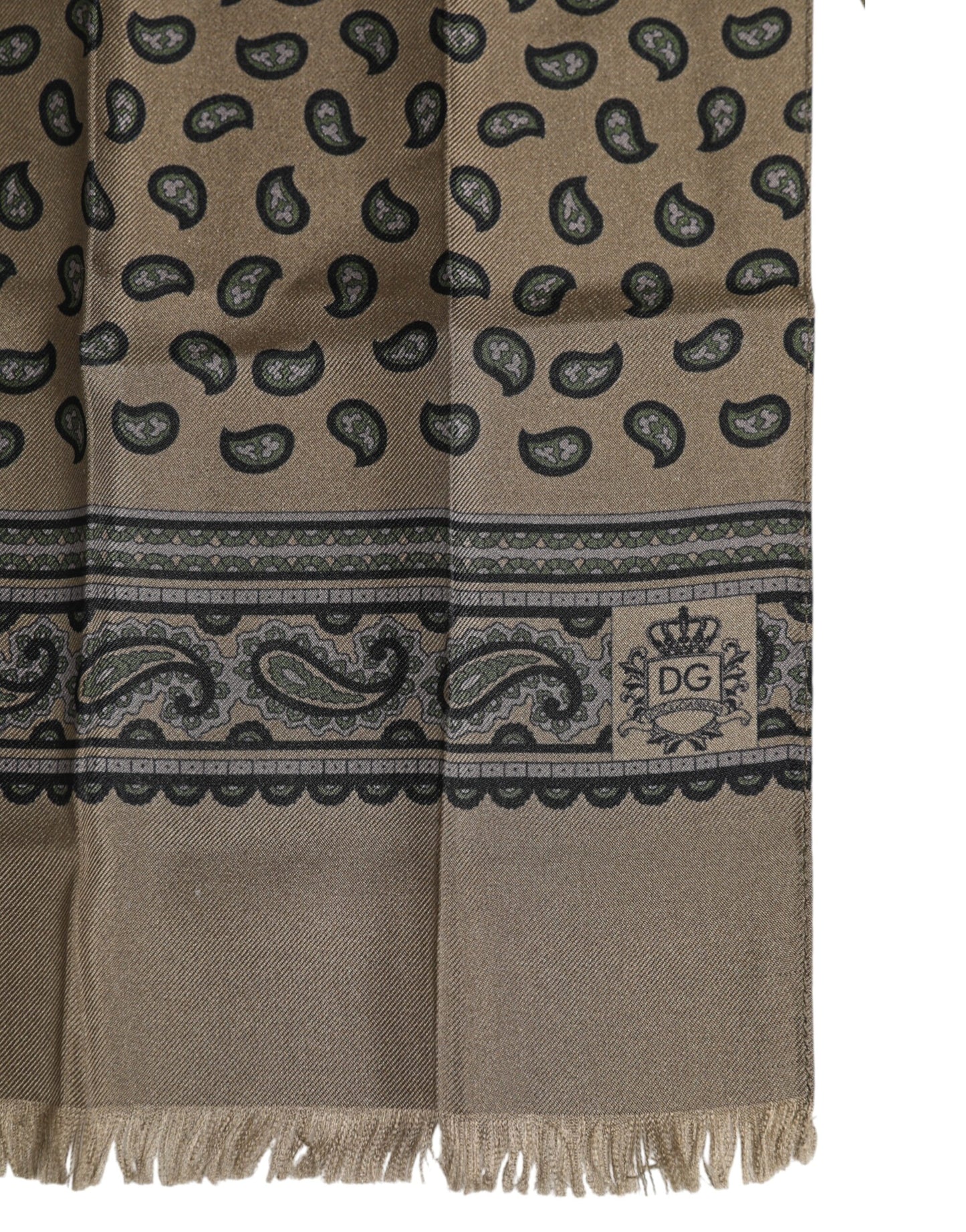 Brown Printed Neck Warmer Men Foulard Scarf