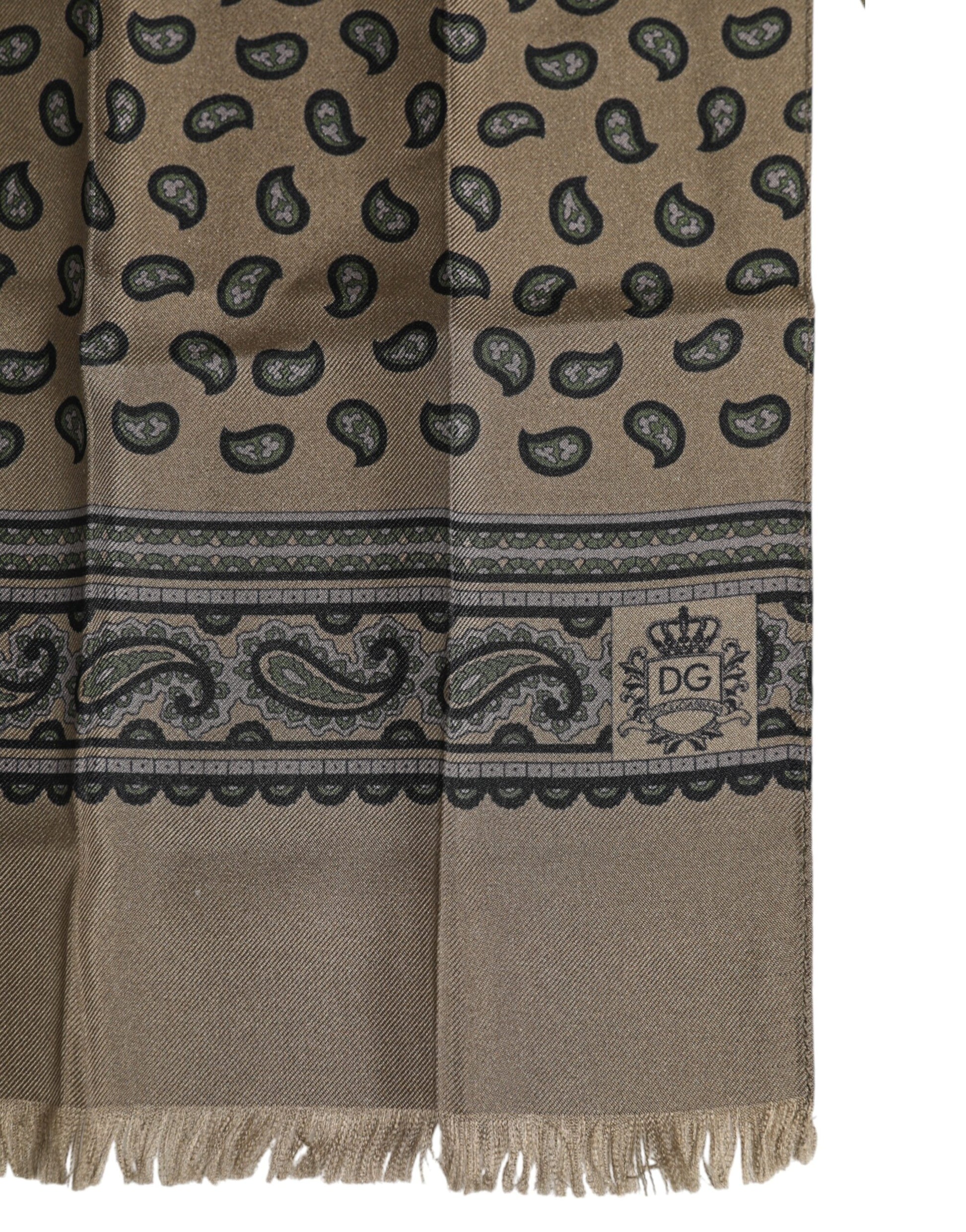 Brown Printed Neck Warmer Men Foulard Scarf